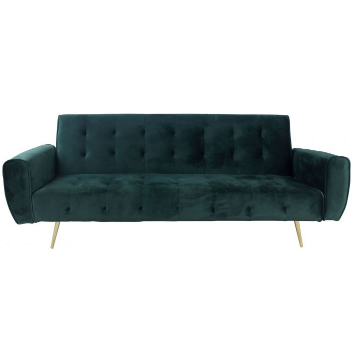 Canape Convertible Scandinave Slovenie Velours Vert