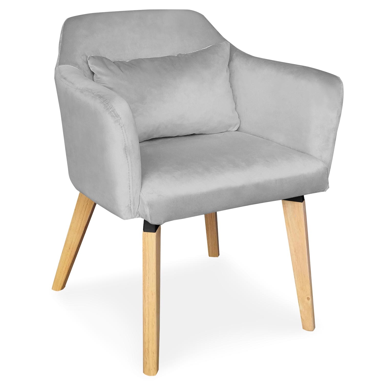 No Fauteuil Scandinave Klarys Tissu Violet